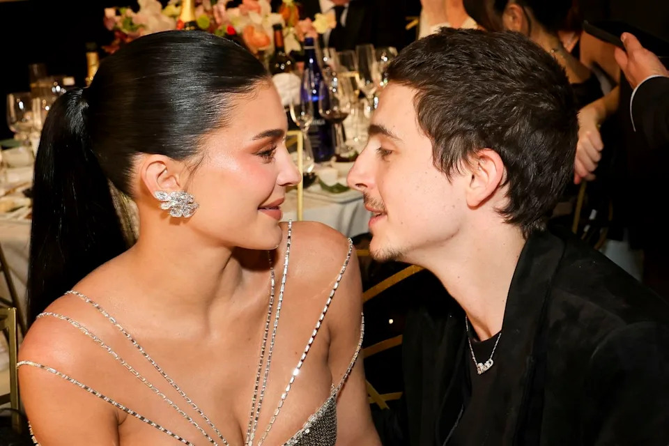 Kylie Jenner and TimothÃ©e Chalamet attend the 83rd Annual Golden Globe Awards at The Beverly Hilton on January 11, 2026 Getty Images