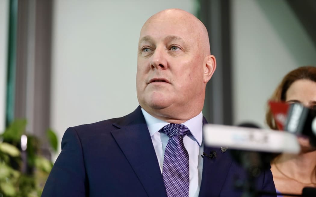 Prime Minister Christopher Luxon and Finance Minister Nicola Willis speak to media following Luxon's State of the Nation address in Auckland.