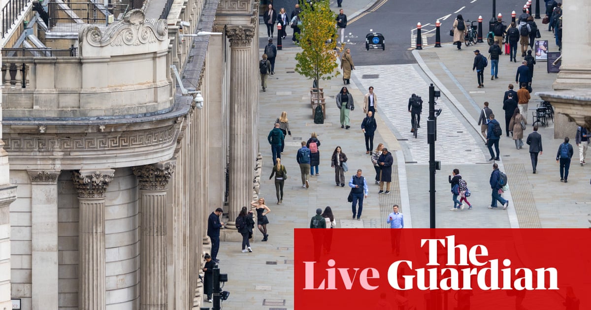 Hat-trick of good UK economic news as budget surplus hits record, retail sales rise and private sector activity strengthens – business live | Business