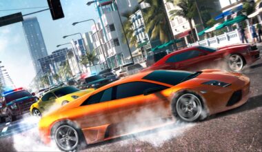 An orange car in The Crew.