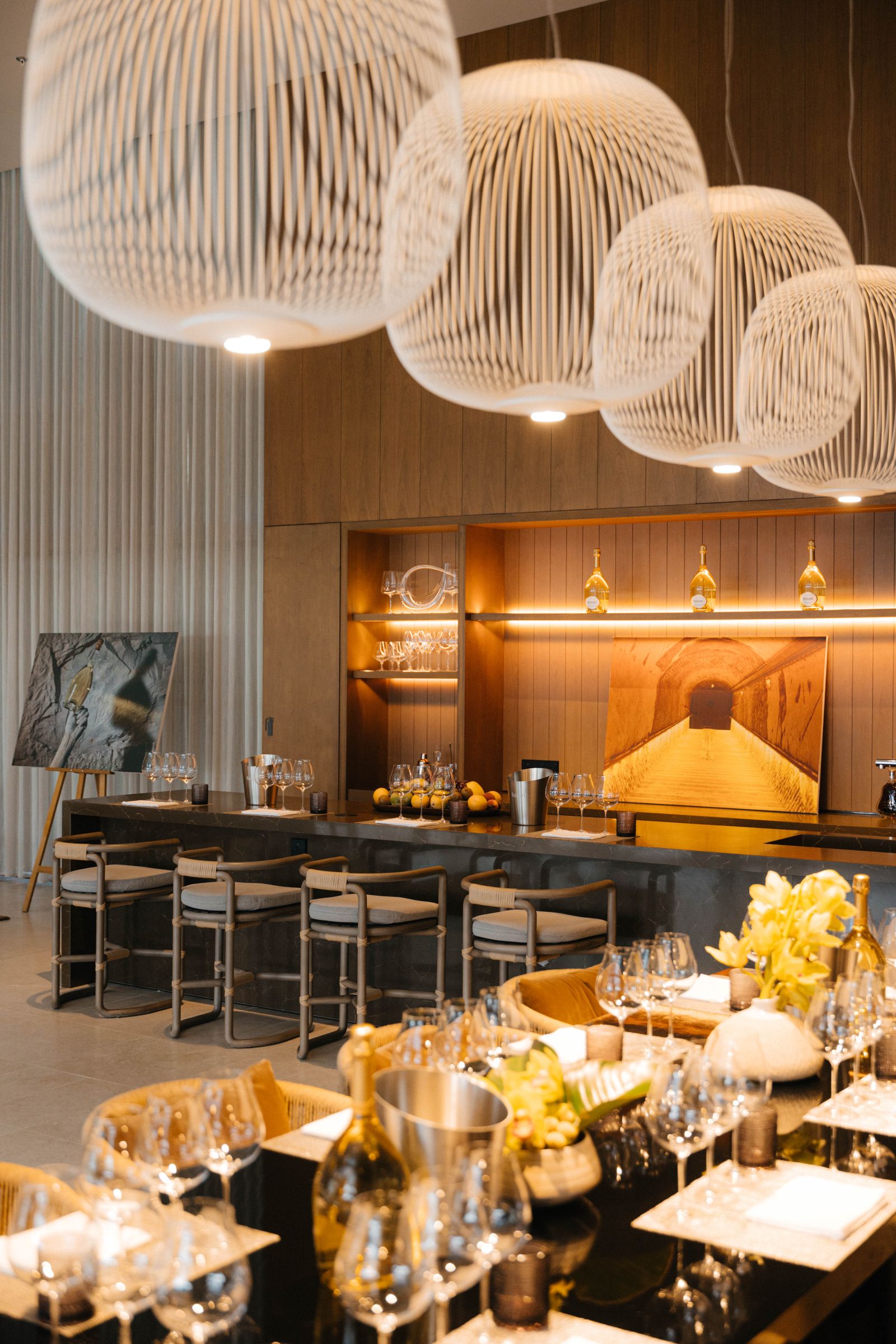 Image may contain Architecture Building Dining Room Dining Table Furniture Indoors Room Table and Interior Design