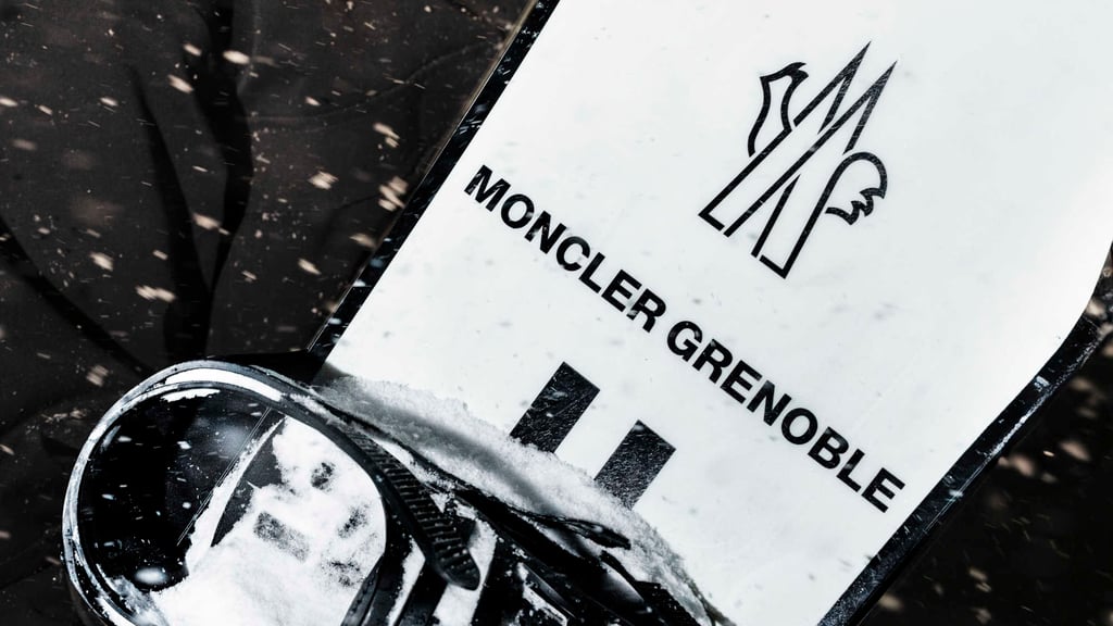 A Moncler Grenoble snowboard created in collaboration with Whitespace. Photo: Handout