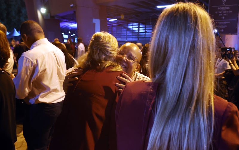 Tabernacle Choir at Temple Square members greet guests outside the concert hall following a performance of the "Songs of Hope" tour concert by The Tabernacle Choir and Orchestra at Temple Square at Ginasio do Ibirapuera in São Paulo, Brazil, Friday, Feb. 27, 2026.
