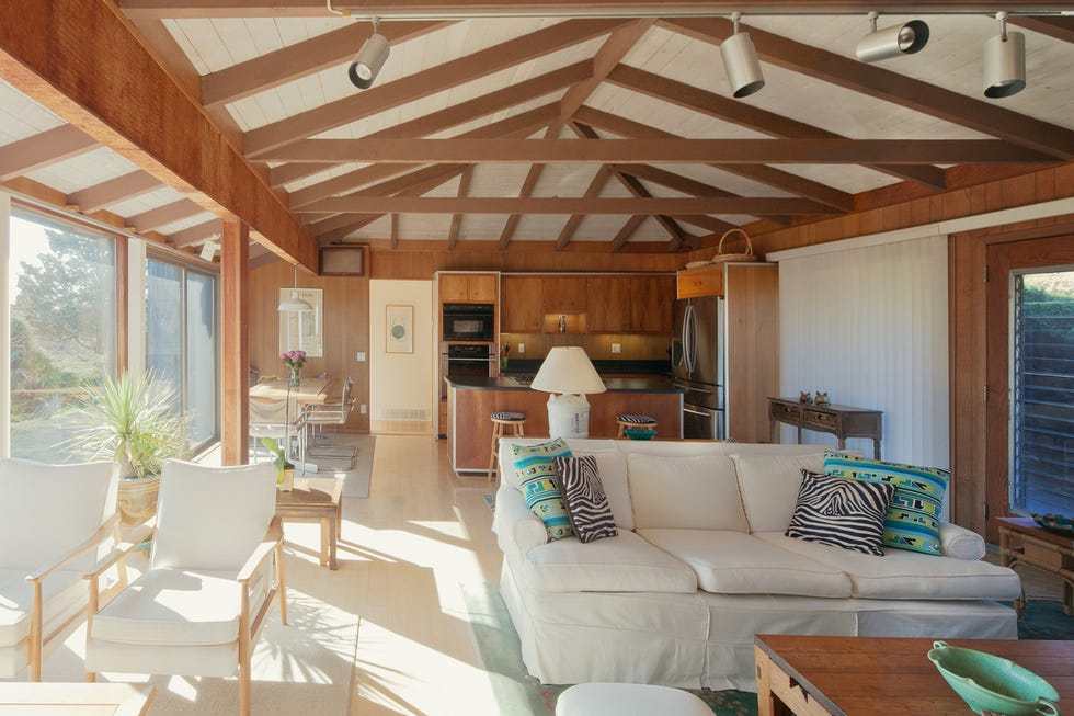 Interior of a modern living space with kitchen and dining area.