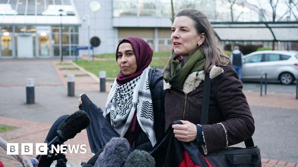 'Victory' in Palestine Action trial, say families - BBC