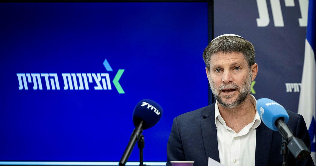 Smotrich: Next Israeli gov't should 'encourage migration' of Palestinians from West Bank - Haaretz