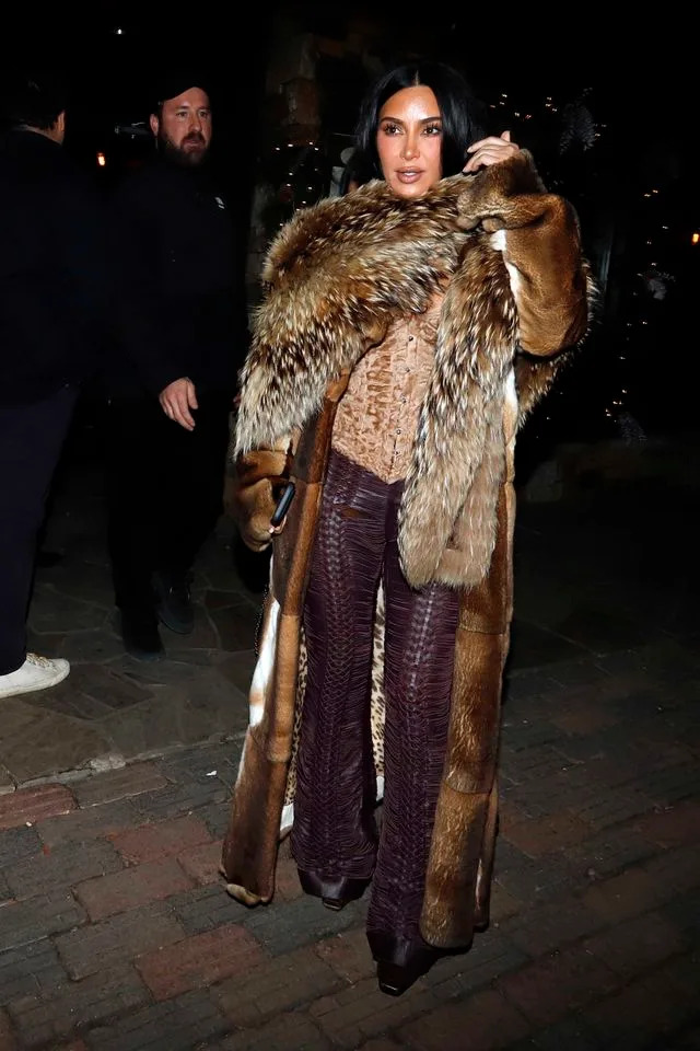 Kim Kardashian is seen leaving Casa Tua on January 1, 2026 in Aspen, Colorado Getty Images