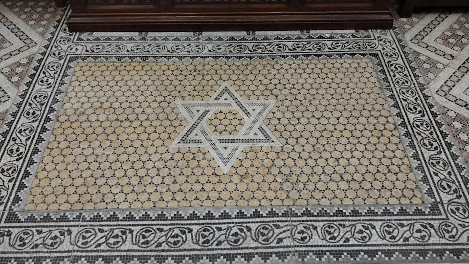 A mosaic which has been preserved and is in St John's Church