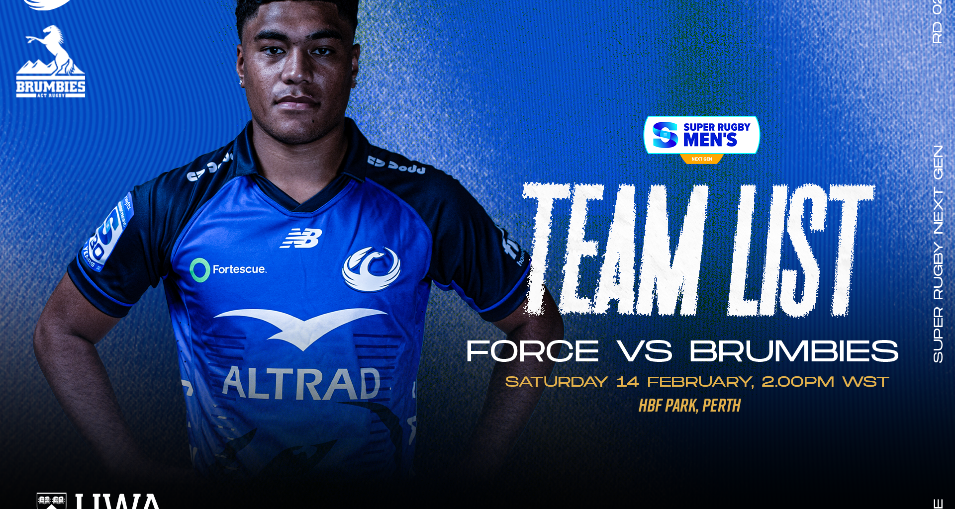 Force make changes for Next Gen curtain-raiser clash with Brumbies