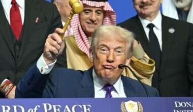 Trump announces $17 billion in pledges for Gaza at inaugural Board of Peace confab