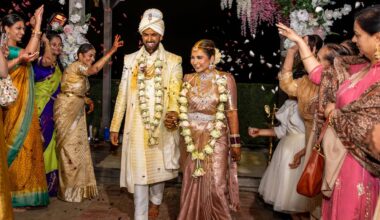 A Telugu-Punjabi wedding in Melbourne where the rain only added to the celebrations