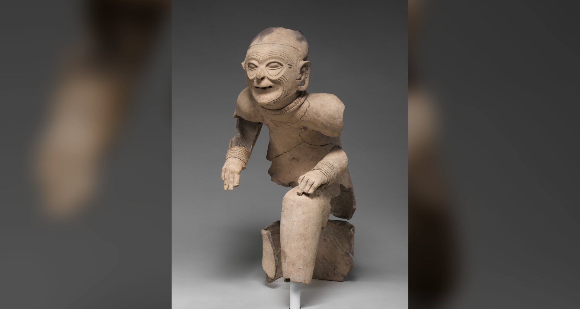 Tumaco-Tolita Seated Elder: This 2,000-year-old depiction of an aged man with wrinkles struck fear in people because it held 'the power'