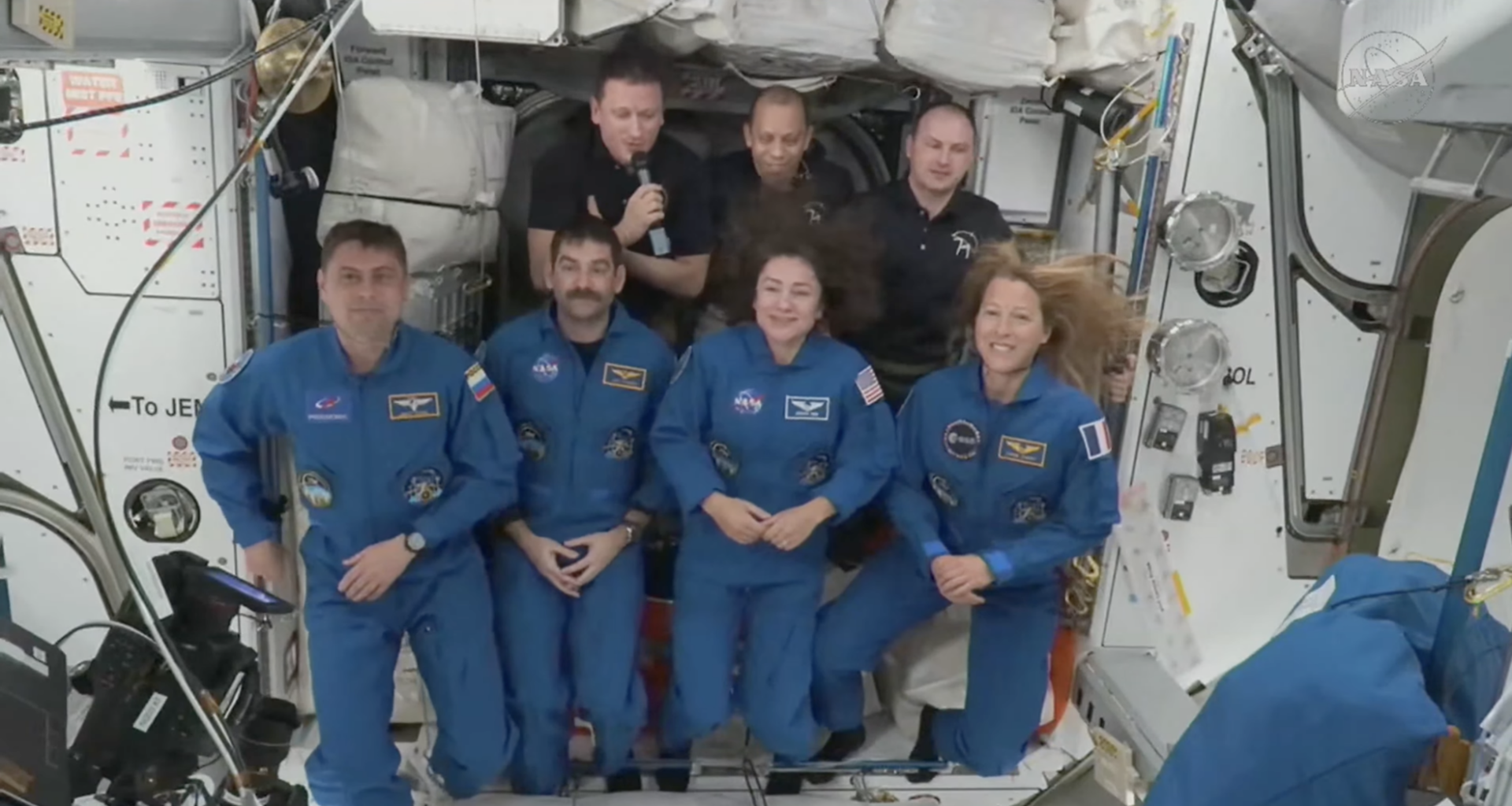 Crew-12 inside the International Space Station