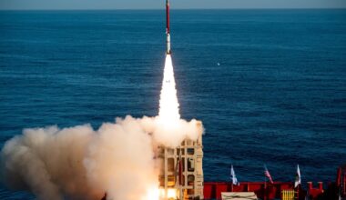 Israel equipped a cargo vessel with the David’s Sling air defense system as part of its latest live-fire tests