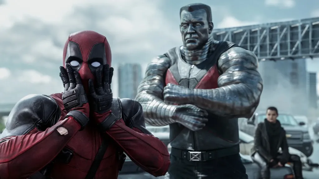 Deadpool looking surprised in Deadpool