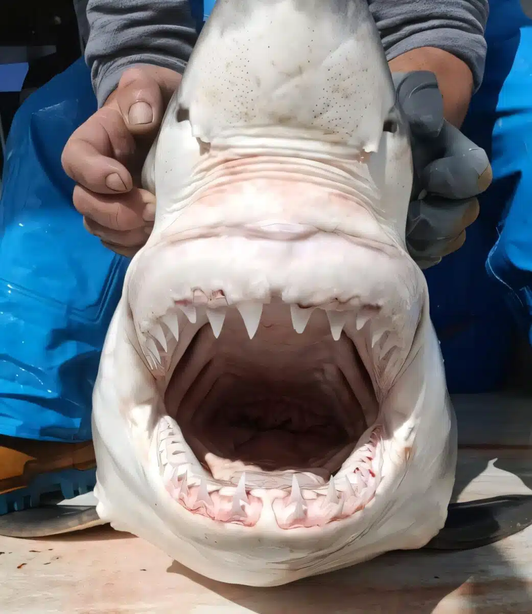 Detailed View Of A Juvenile Great White Shark.