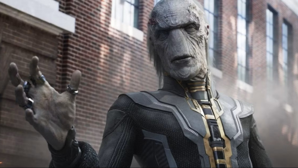 Ebony Maw raising his hand in Avengers: Infinity War