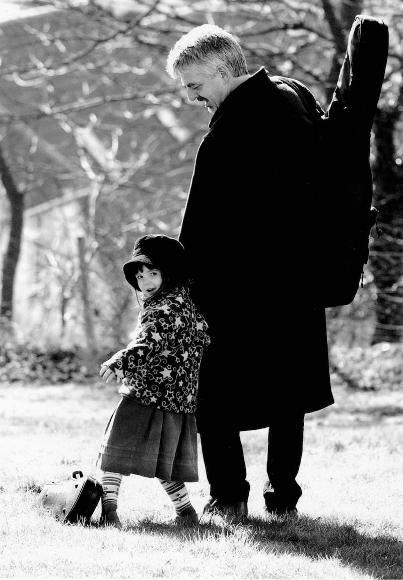 The late Donegal musician Ted Ponsonby and his daughter Sarah in 2001