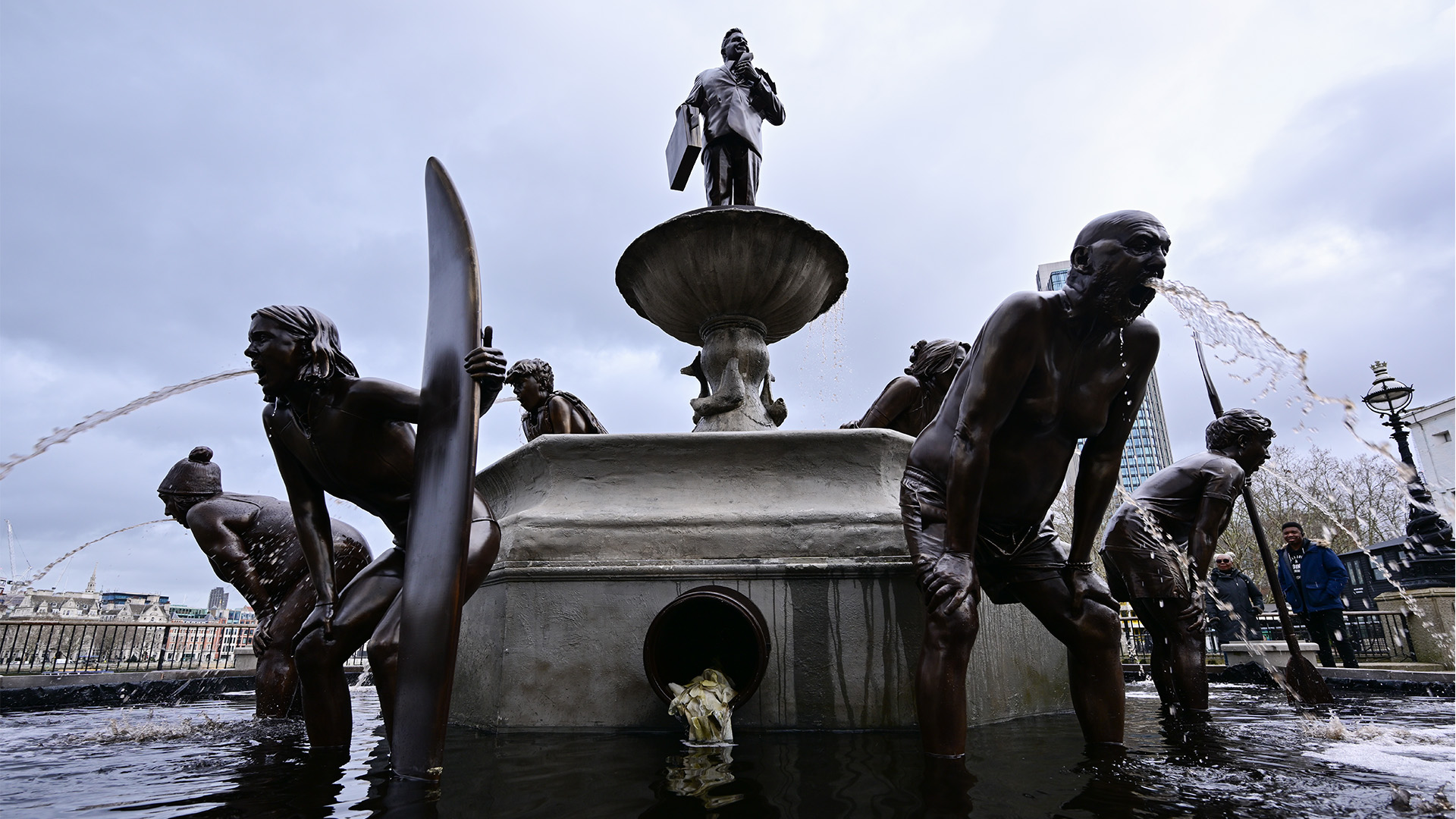 The Fountain of Filth - a new installation publicising Channel 4's Dirty Business 