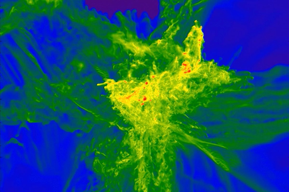 Extreme levels of nitrogen in galaxy GS 3073 can’t be explained by ordinary stars. Credit: Nandal et al