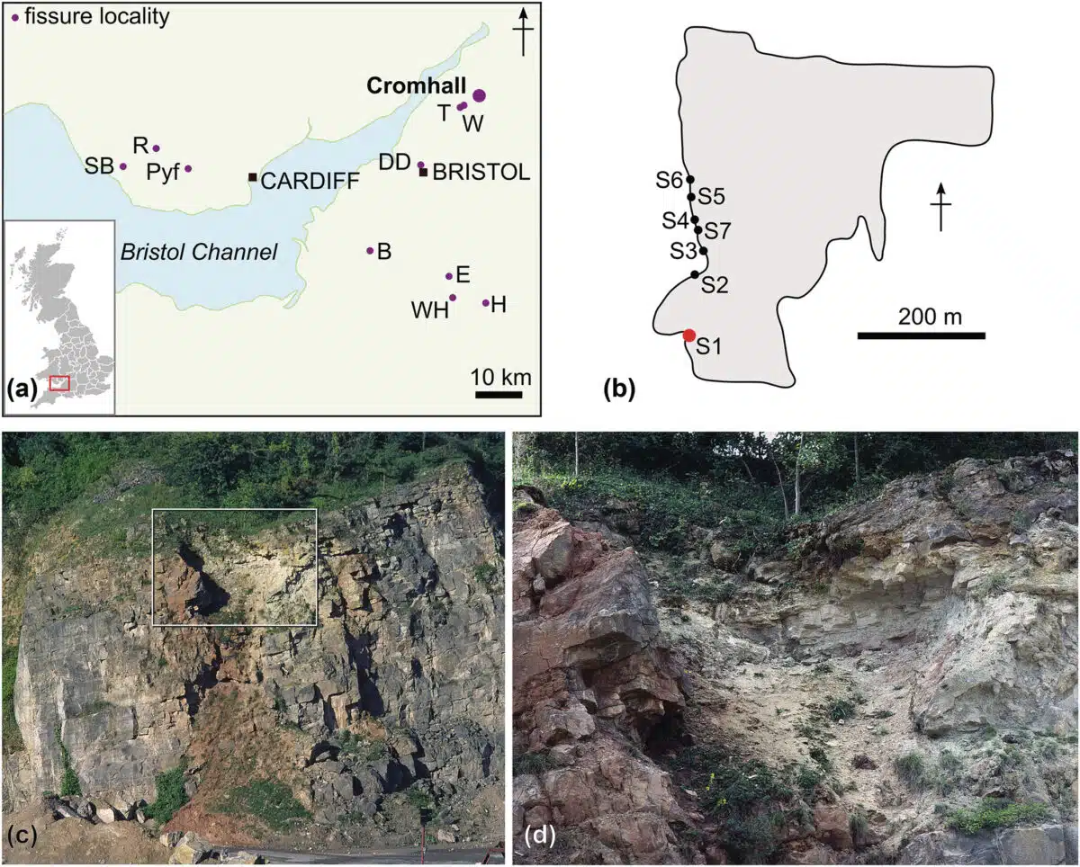Geological And Geographic Context Of The Cromhall Fissure Deposits.