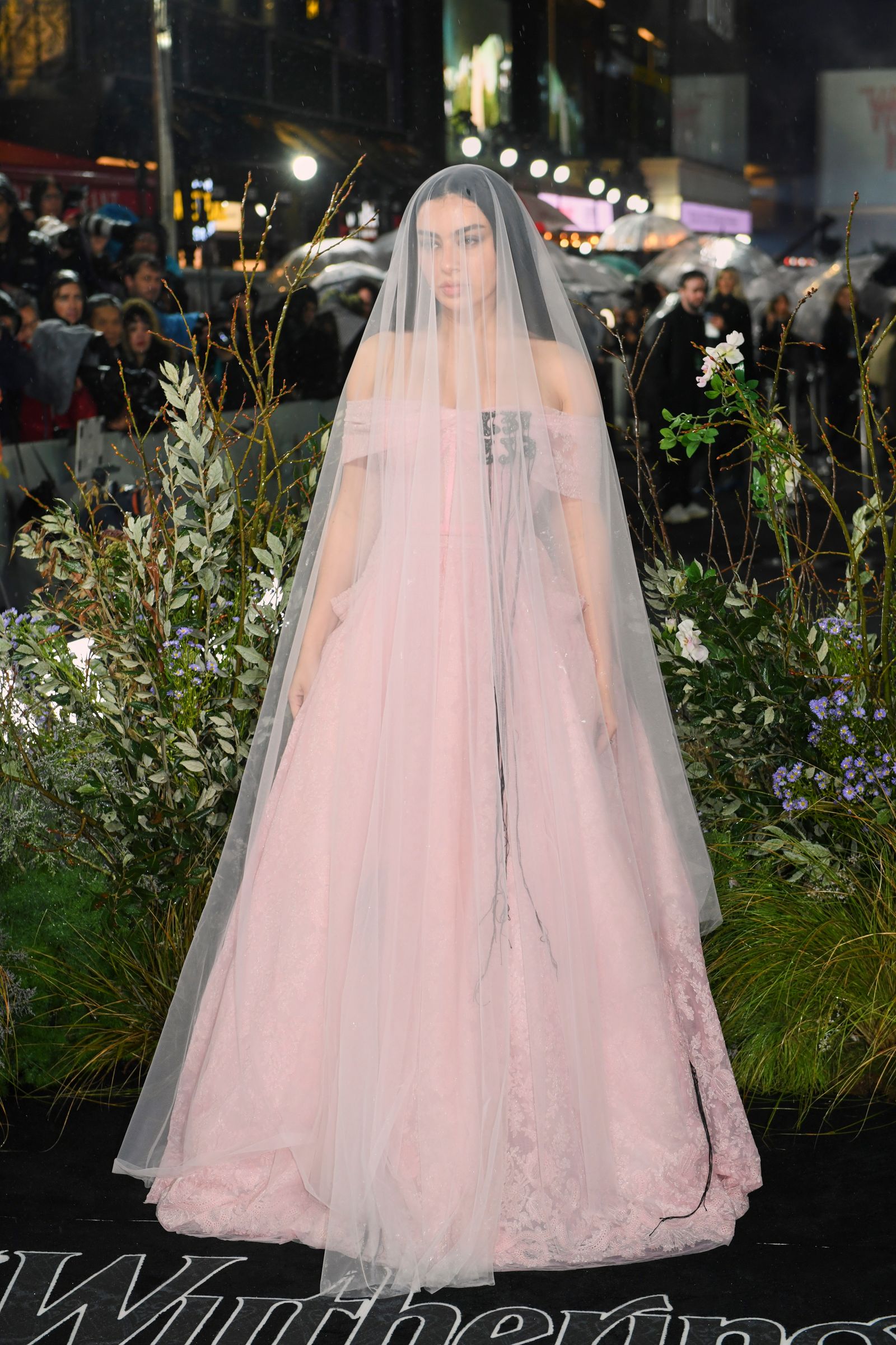 Image may contain Charli XCX Billy Joe DuPree Bill Kenney Clothing Dress Veil Formal Wear Fashion Gown and Wedding