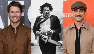 Glen Powell, Leatherface from Texas Chainsaw Massacre and JT Mollner