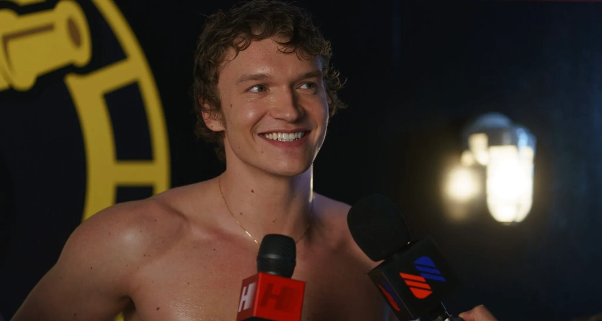 Connor Storrie as Ilya Rozanov in Heated Rivalry