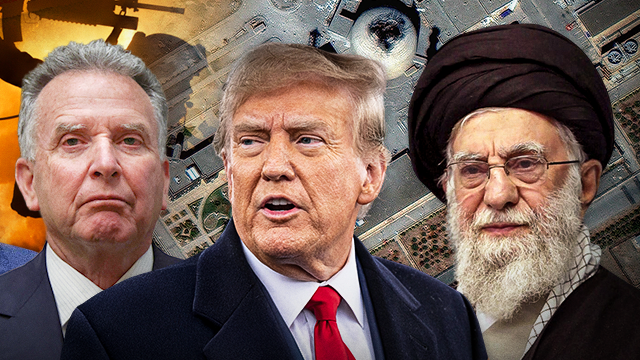 Photos: Lev Radin/Shutterstock; AP; Haim Goldberg/Flash90; Satellite image ©2025 Maxar Technologies/AFP; Getmilitaryphotos/Shutterstock; REUTERS/Alexander Cornwell; REUTERS/Evelyn Hockstein/Pool חמינאי טראמפ בנימין נתניהו