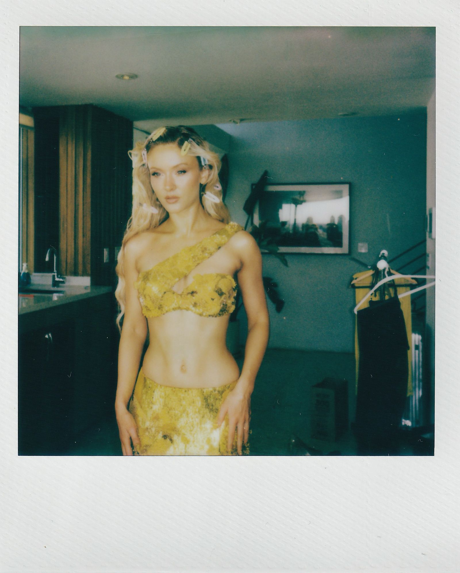 Image may contain Zara Larsson Face Head Person Photography Portrait Clothing Swimwear Adult Wedding and Costume