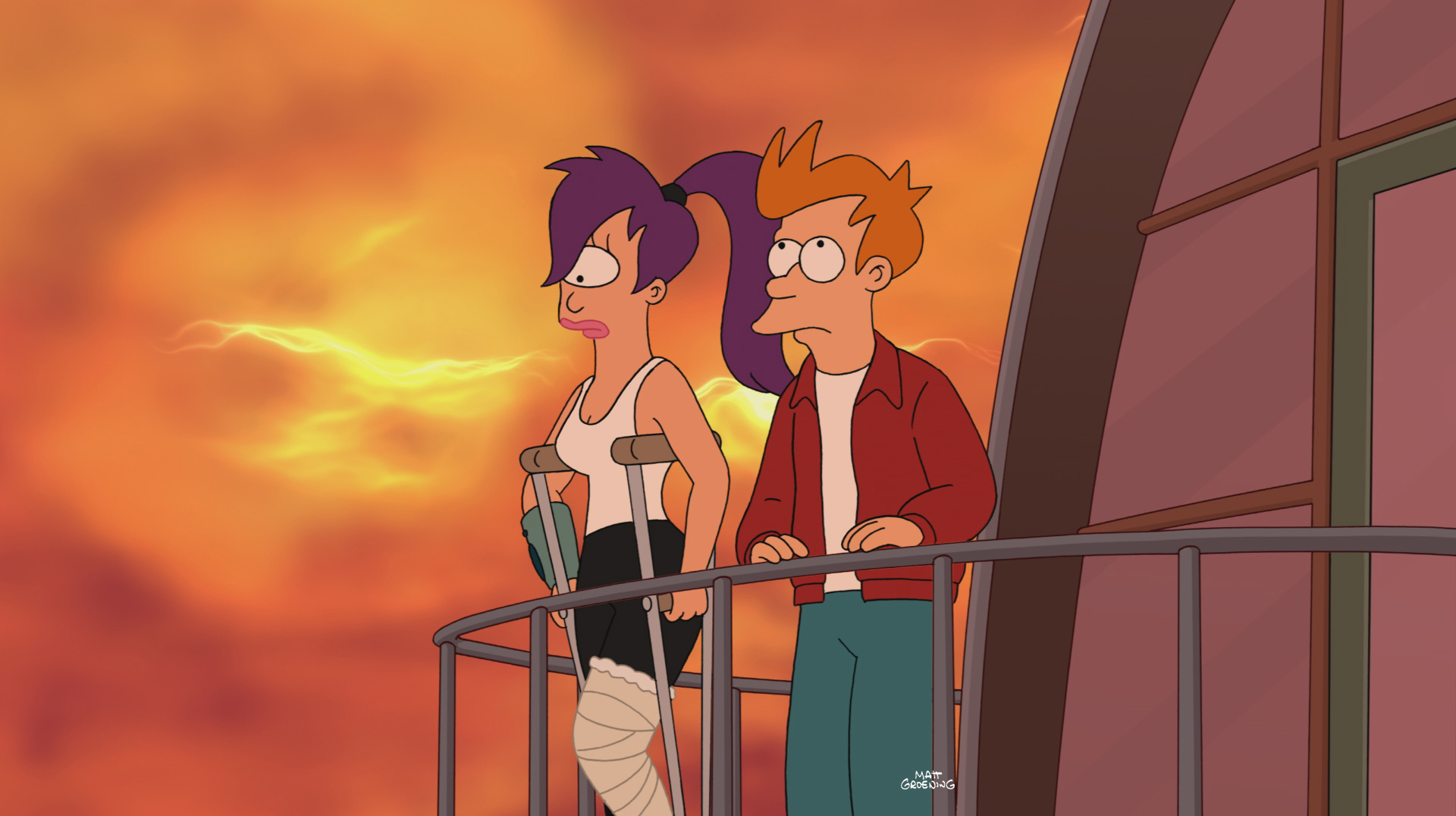 Fry and Leela deal with an ancient doomsday prophecy in the second episode of the seventh season of Futurama.