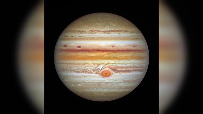 Hubble’s 2021 image of Jupiter tracks the ever-changing landscape of its turbulent atmosphere, where several new storms are making their mark and the planet’s equator has changed colour yet again. Hubble’s 4 September photo puts the giant planet’s tumultuous atmosphere on full display.