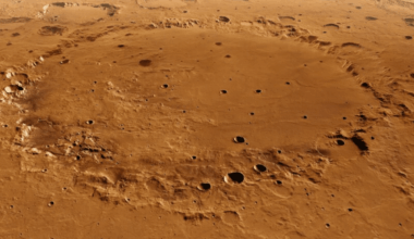 Mars Like Never Before Esa Unveils Rare Bird’s Eye View Of Flaugergues Crater