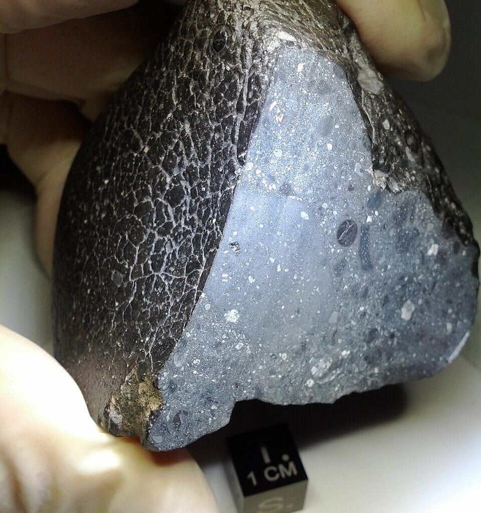 Image of the Black Beauty meteorite. Credit - NASA