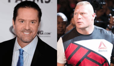 Mike Goldberg and Brock Lesnar