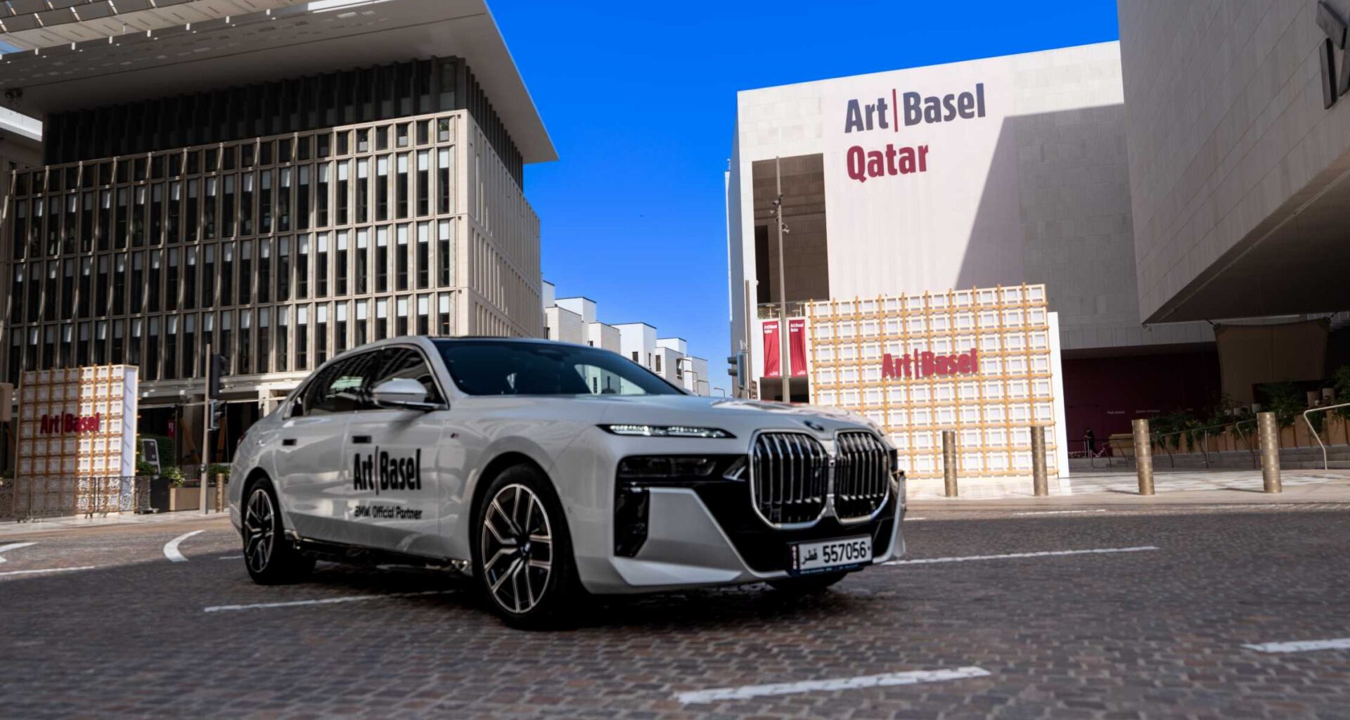 David Hockney’s BMW Art Car presented in Doha as part of the BMW Art Car World Tour.