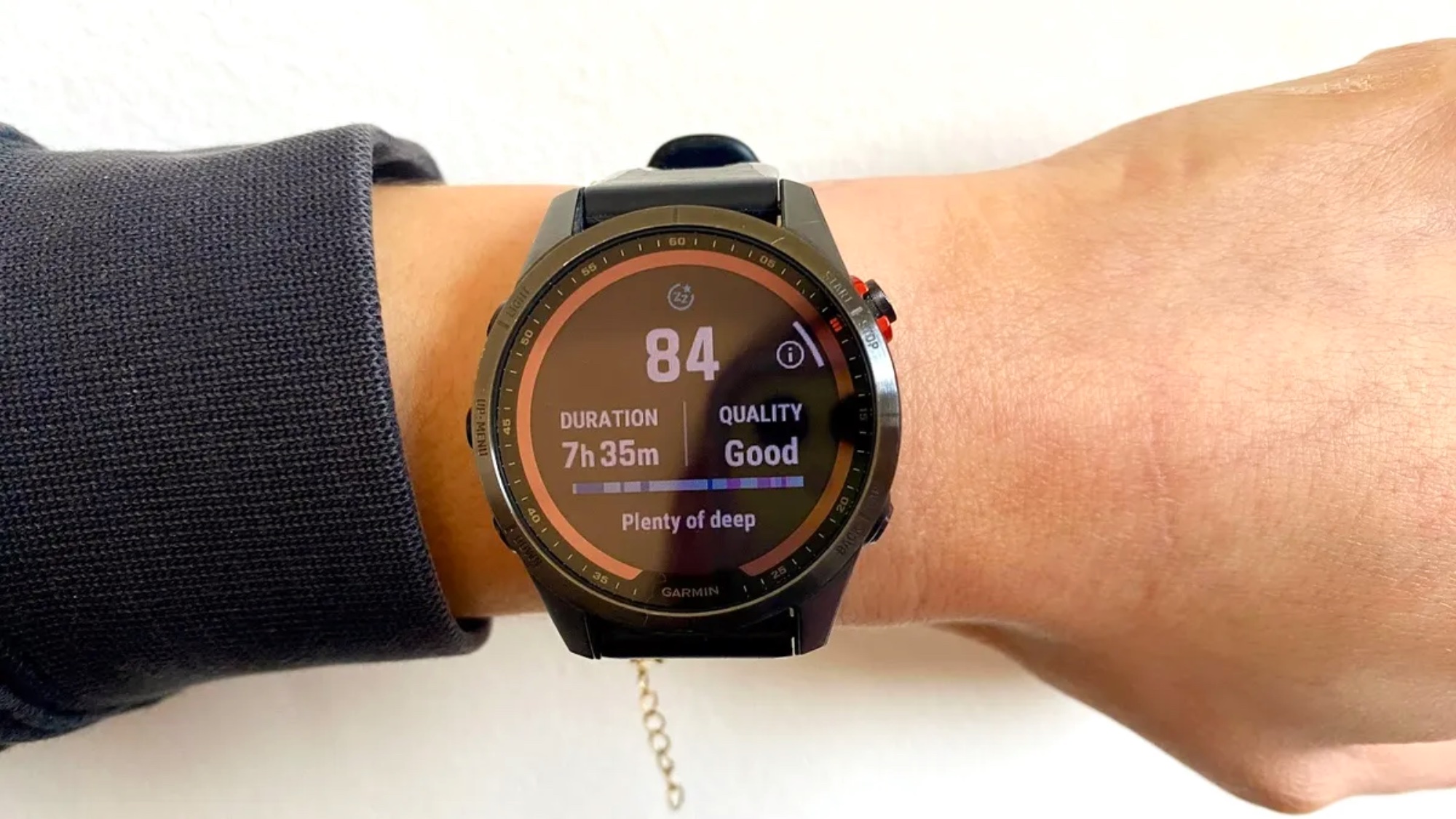 Sleep tracking on a Garmin smartwatch