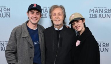 Paul Mescal, Paul McCartney and Gracie Abrams attend the 'Man on the Run' screening.
