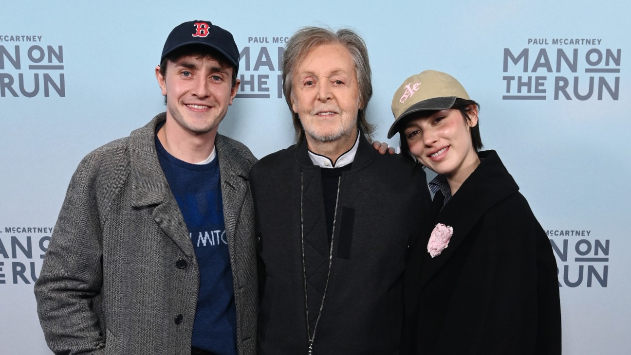 Paul Mescal, Paul McCartney and Gracie Abrams attend the 'Man on the Run' screening.