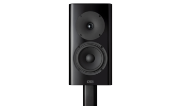 Front view of the Creek Audio Cymatics 6 standmount speaker