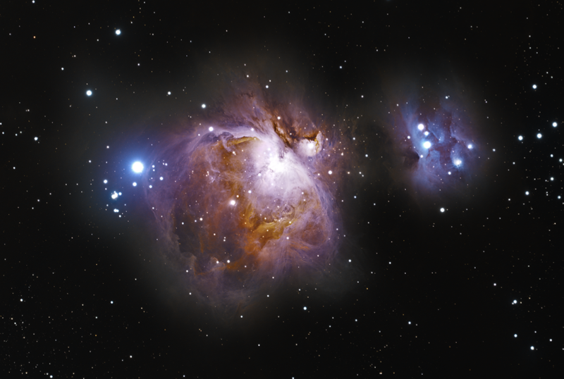 Deep-sky photos: Large swirls of electric pink nebulosity over a background of prolific stars.