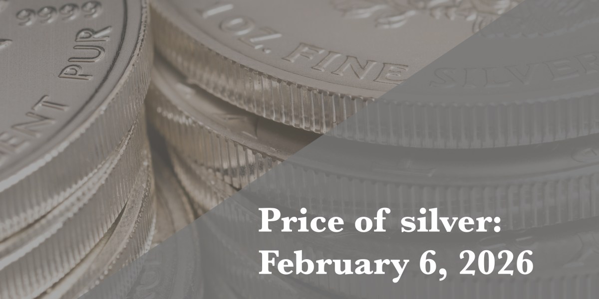 Current price of silver as of Friday, February 6, 2026