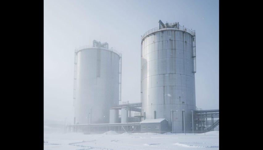 Gas futures are dipping slightly as cold weather is predicted.