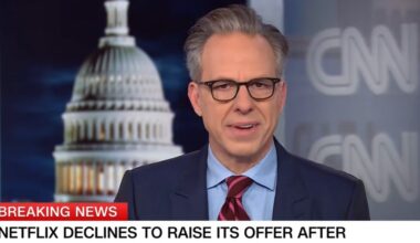 CNN's Jake Tapper Breaks News of Paramount Buying WBD Live on Air
