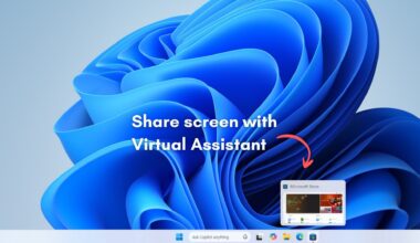 Share any window from taskbar with virtual assistant