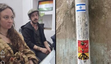 British tourists expelled from India over anti-Israel stickers with swastikas