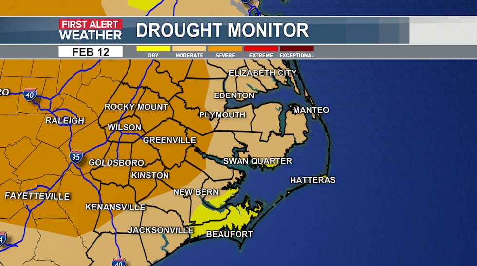 Last weeks drought monitor: Feb 12th, 2026
