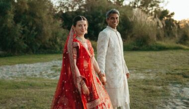 At this multicultural wedding in Greece, the bride walked down the aisle to the Jurassic Park theme song