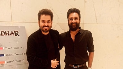 Varun Gupta with Dhurandhar director Aditya Dhar.