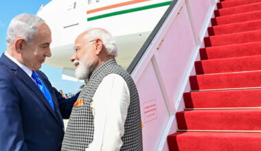 Prime Ministers Benjamin Netanyahu and Narendra Modi credit: Kobi Gidon GPO